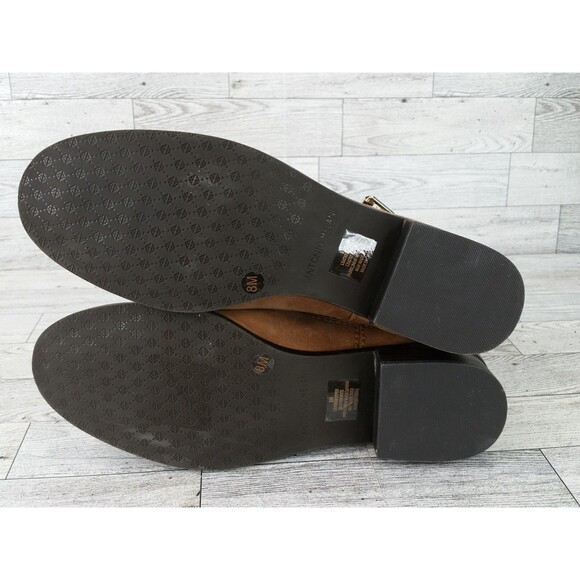 Antonio Melani Booties Cognac Brown Leather Ankle Boots Sz 8 M Steampunk Western - Picture 7 of 9